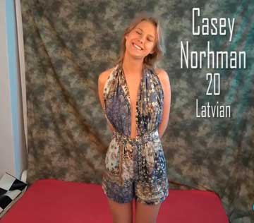 Casey Norhman - Beautiful Latvian Amateur Girl Gets A Big Facial (2019) HD 1080p